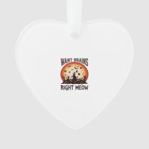 Will Gehirne genau jetzt Halloween schwarze Katze Ornament