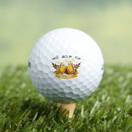 Will GOLF für Bier | anpassbar Golfball