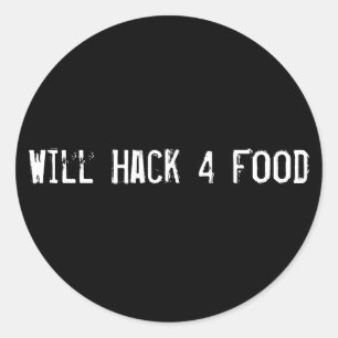 Will Hack 4 Food Runder Aufkleber