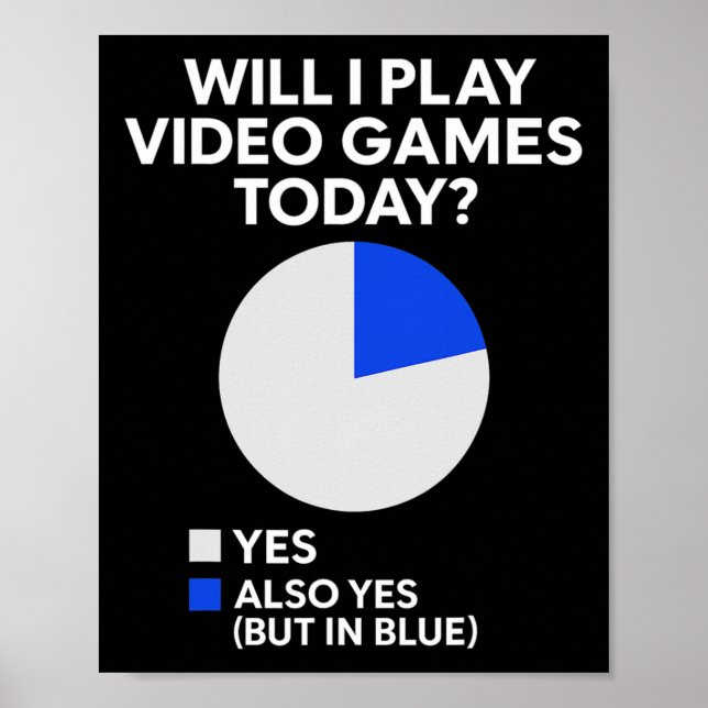 Will I Play Video Games Today - Pc Gaming Lover Co Poster (Vorne)