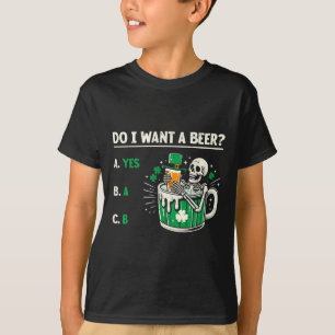 Will ich ein Bier Lustiger St. Patrick's Day Bierl T-Shirt