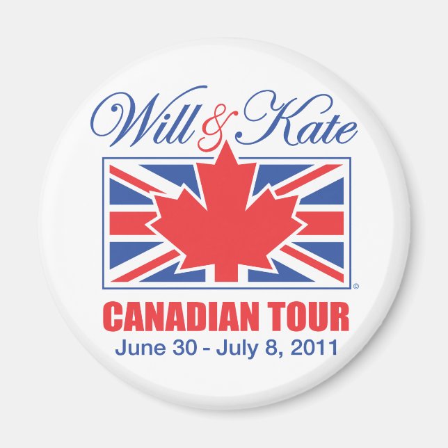 WILL & KATE CANADIAN TOUR MAGNET (Vorne)