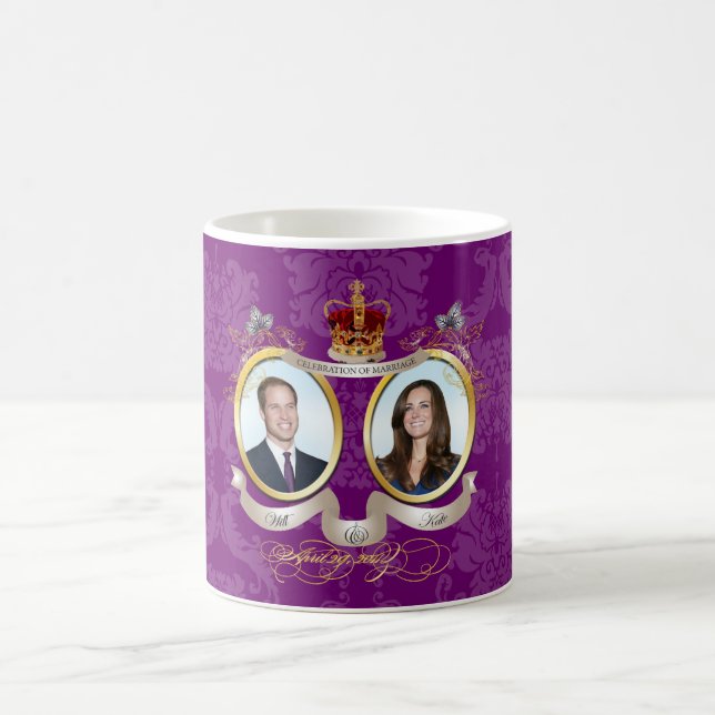 Will+Kate Hochzeit, diy Farbe!! Tasse (Mittel)