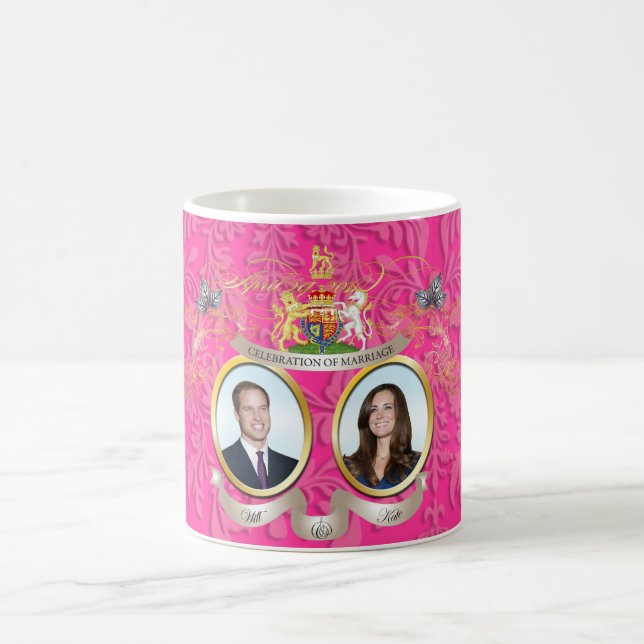 Will+Kate Hochzeit, DIY Farbe!! Tasse (Mittel)