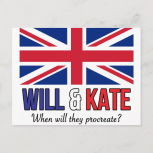 Will & Kate Postkarte