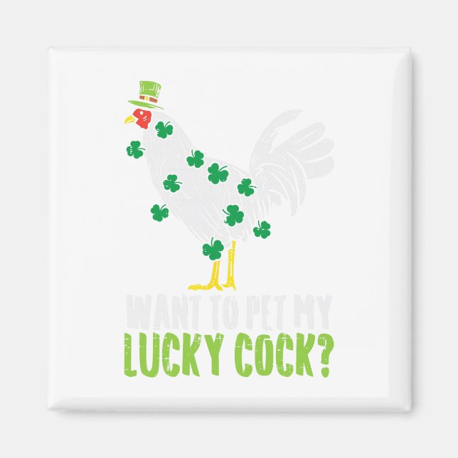 Will mein Glückskind streicheln Funny St. Patrick  Magnet (Vorne)