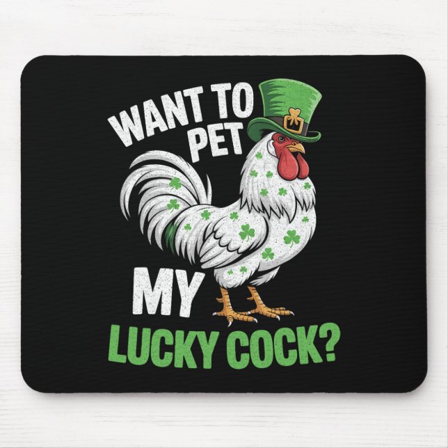 Will mein Glückspetir für lustigen St. Patrick Män Mousepad (Vorne)