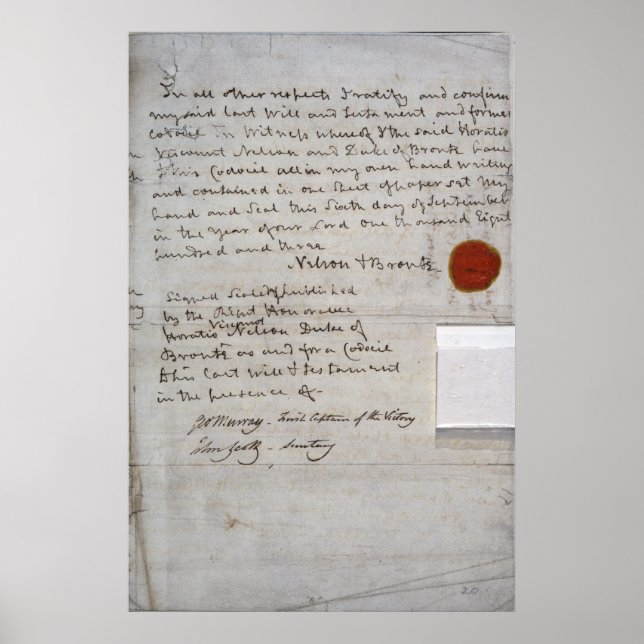 Will of Admiral Lord Nelson Poster (Vorne)