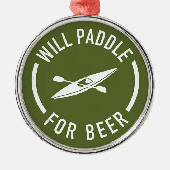 Will Paddel for Beer Ornament Aus Metall (Vorne)