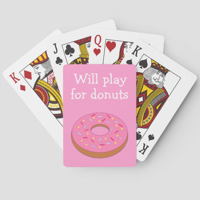 Will Play für Donuts Spaß Grafik Spielkarten (Rückseite)