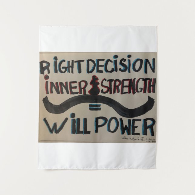 "Will Power" Medium (50" x 60") Tapestry Wandteppich (Vorderseite)