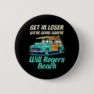 Will Rogers Beach Kalifornien Surf Frauen Männer V Button