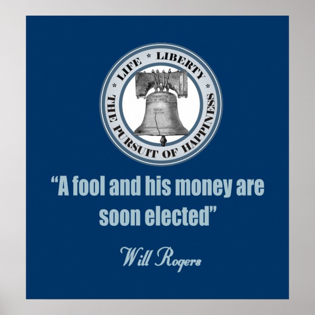 Will Rogers - ein Dummkopf und sein Geld Poster (Vorne)