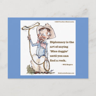 Will Rogers & Quote Postcard Postkarte