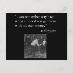 Will Rogers zitieren: "Ich kann mich noch lange er Postkarte