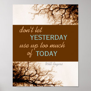 Will Rogers zitieren Plakat Natur Foto Art sepia