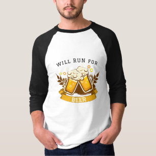 Will RUN für Bier anpassbar T-Shirt