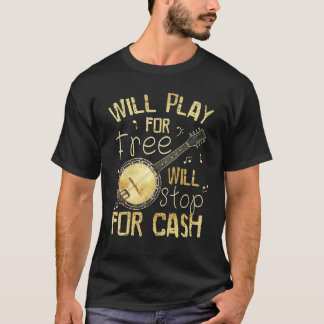 Will spielen kostenlos wird Stopp für Cash Banjo T-Shirt