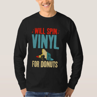 Will Spin Vinyl für Donuts Lover Vinyl Platten T-Shirt