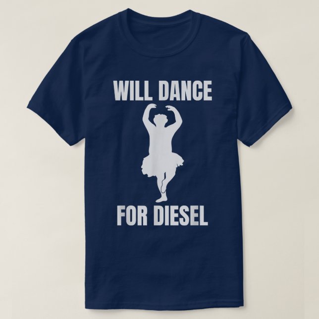 Will tanzen für Diesel Funny Fat Typ Ballerina Inf T-Shirt (Design vorne)