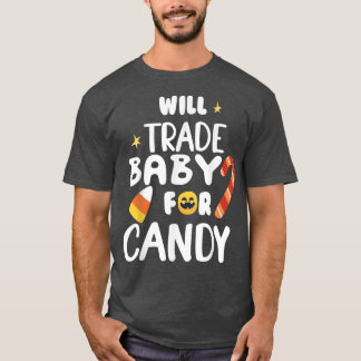 Will Trade Baby für Candy Funny Matching Halloween T-Shirt