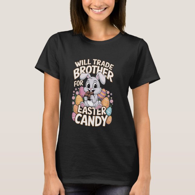 Will Trade Brother for Easter Candy Matching Boys T-Shirt (Vorderseite)