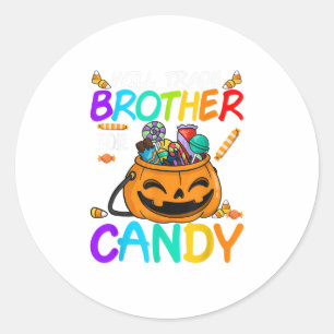 Will Trade Brother für Candy Halloween Runder Aufkleber