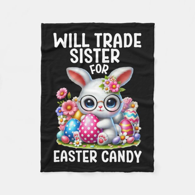 Will Trade Sister Candy Oaster Boy Easter Brot Fleecedecke (Vorderseite)