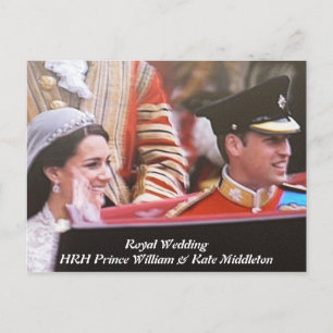 Will und Kate Royal Wedding Postkarte