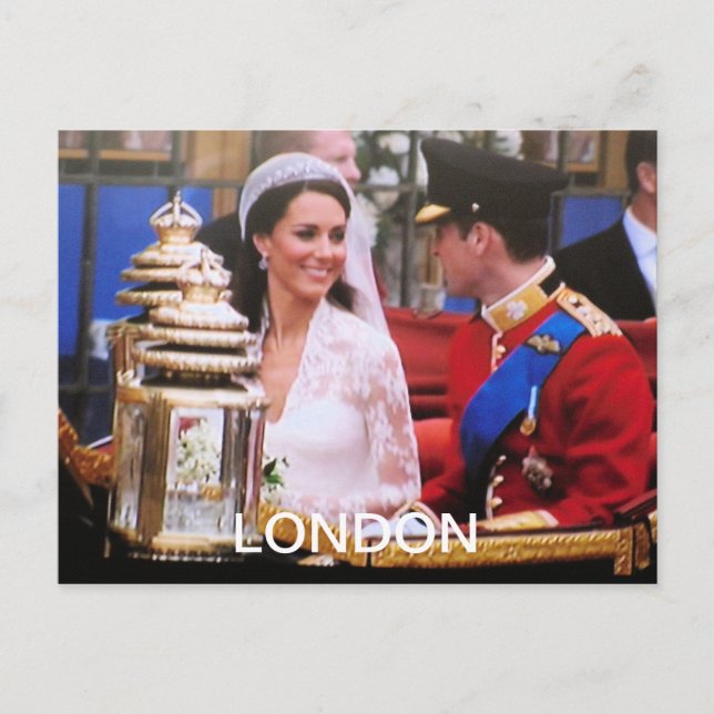 Will und Kate Royal Wedding Postkarte (Vorderseite)