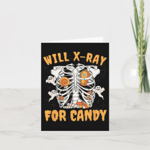 Will Xray für Candy Halloween Radiologe Karte