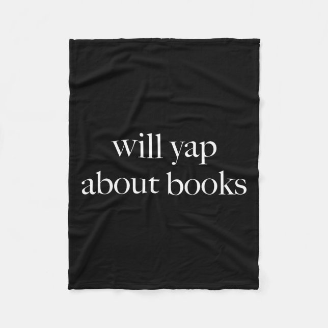 Will Yap über Bücher, ästhetische Lektüre, lustige Fleecedecke (Vorderseite)