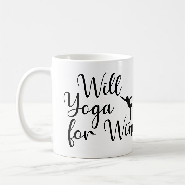 Will Yoga for Wine Kaffeetasse (Links)