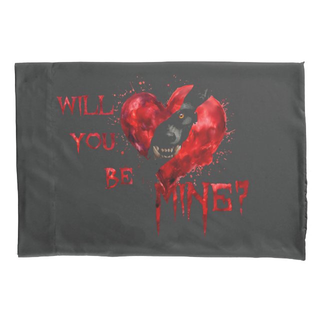 WIll You Be Mine Valentine Shirt Kissenbezug (Vorderseite)