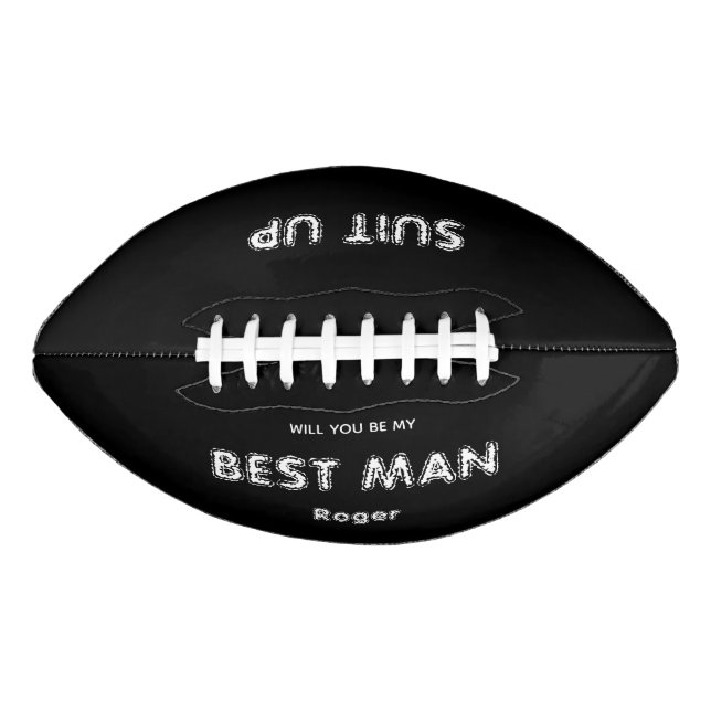 Will You Be My Best Man Proposal Football (Vorderseite)