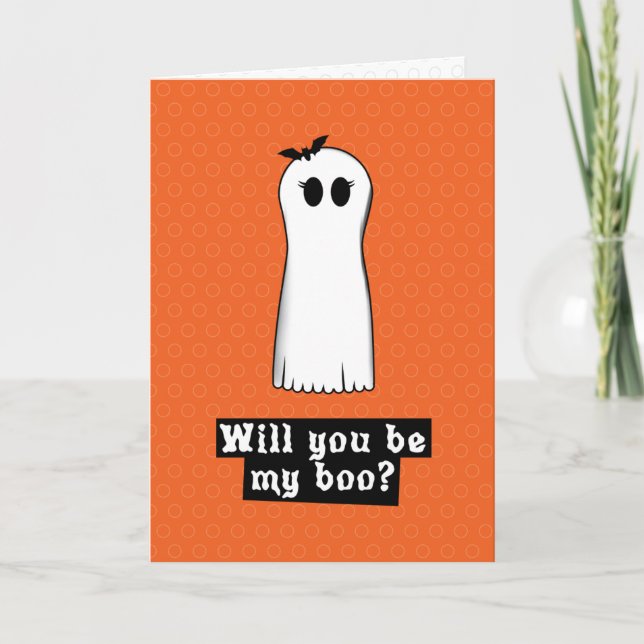 Will you be my boo Halloween Card Karte (Vorderseite)