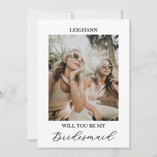 Will You Be My Bridesmaid Bridesmaid Proposal Card Einladung (Vorderseite)