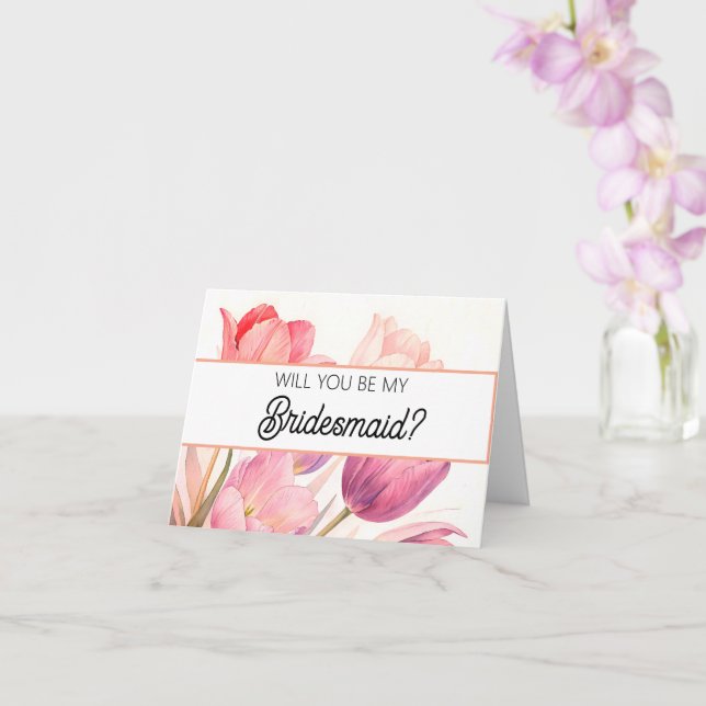 Will you be my Bridesmaid proposal card Karte (Orchidee)