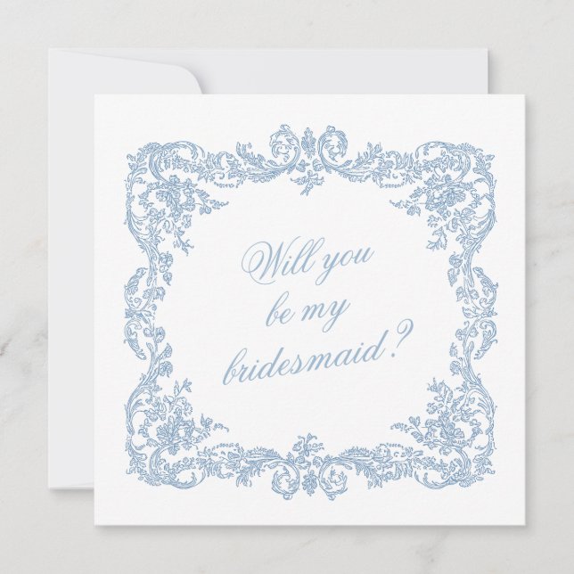 Will You Be My Bridesmaid Proposal Invitation Card (Vorderseite)