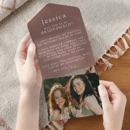 Will You Be My Bridesmaid Proposal Letter Photo All In One Einladung