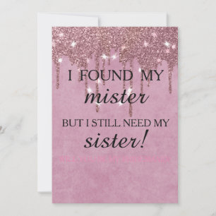 Will you be my bridesmaid? Rose Gold Dripping Invi Einladung