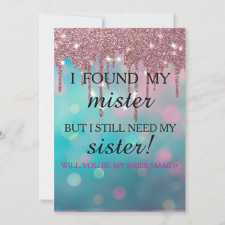 Will you be my bridesmaid? Rose Gold Dripping Invi Einladung