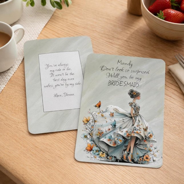 Will You Be My Bridesmaid Woman In Flowy Dress (Von Creator hochgeladen)