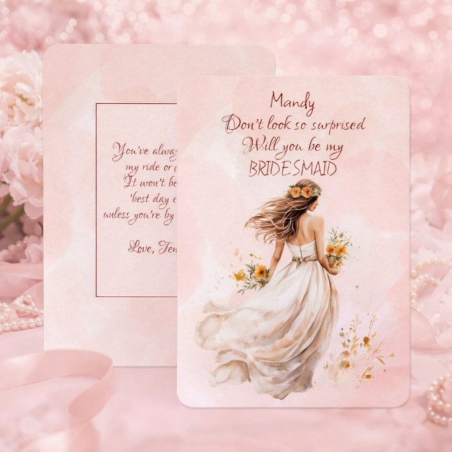 Will You Be My Bridesmaid Woman In Flowy Dress (Von Creator hochgeladen)