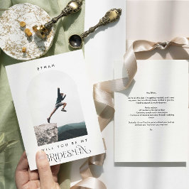 Will you be my Bridesman Minimal Photo Modern Arch Einladung