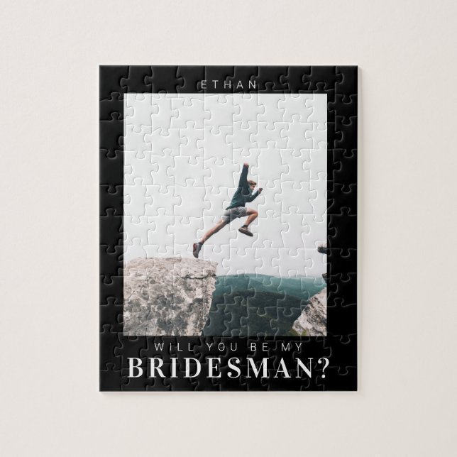 Will you be my Bridesman Minimalist Photo Modern Puzzle (Vertikal)