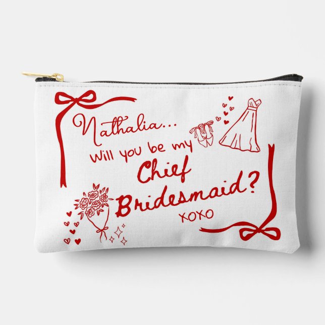 Will you be my Chief Bridesmaid Proposal  Zubehörtasche (Vorderseite)