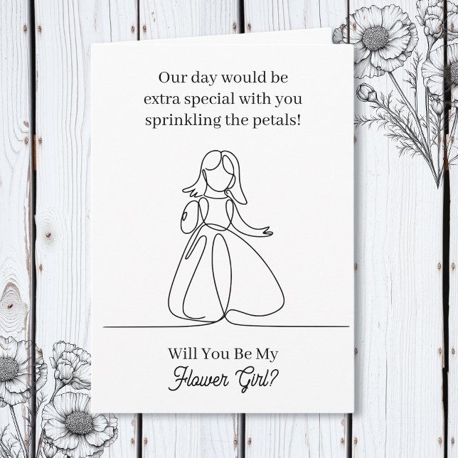 Will You Be My Flower Girl Proposal Karte (Von Creator hochgeladen)