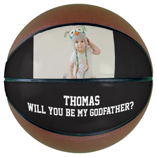Will You Be My Godfather Godparent Proposal Sports Basketball (Vorderseite)
