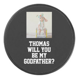 Will You Be My Godfather Godparent Proposal Sports Eishockey Puck